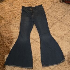 Free People Dark Blue Flare Jeans